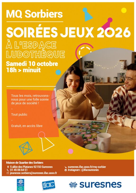 Soirée Jeux 10 octobre 18h-00h